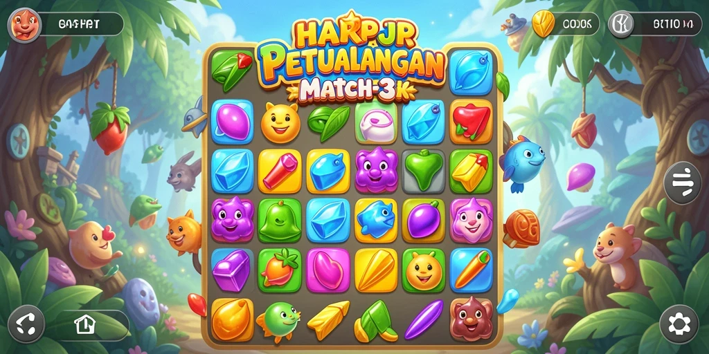 Tangkapan layar gameplay HARAPJP yang menarik dan penuh warna.